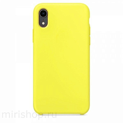 Задняя накладка SILICONE COVER Soft-touch для iPhone XR желтый