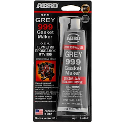 Герметик прокладок 999 высокотемпературный  ABRO 9-AB серый 85гр