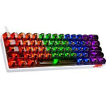 Клавиатура JETACCESS PANTEON T3 PRO CK BS(TKL 60%, LED, Jixian Black,61 кл,HotSwap,USB),белый/черный