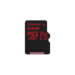 Micro SD 64Gb Kingston Class 10 Canvas React UHS-I U3 V30 (100/80 Mb/s) без адаптера
