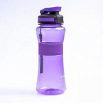 Бутылка 700 мл, спортивная, со шнурком и резиновой вставкой, 8.5х23 см, фиолетовая,  7335709
