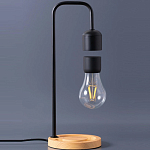 Левитирующая лампочка с беспроводной зарядкой (Black/Wood)