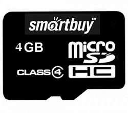 Micro SD  4Gb SmartBuy Class 4 без адаптера (без упаковки)
