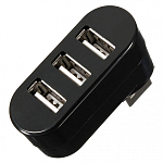 USB-хаб PERFEO (PF-VI-H024 Black) чёрный, 3 порта
