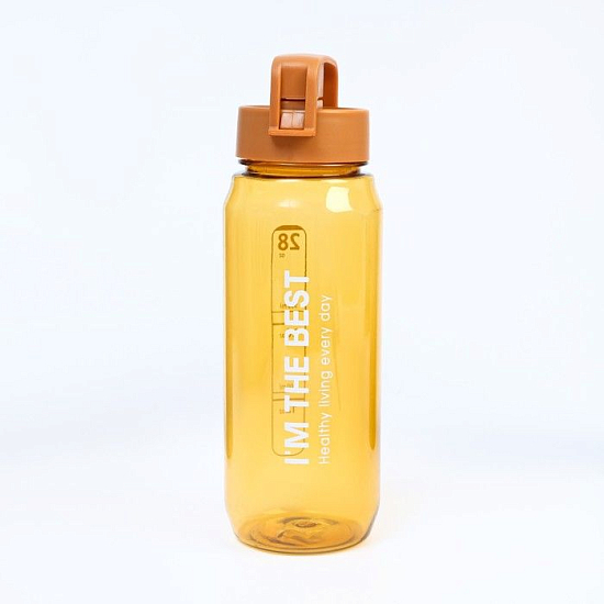 Бутылка для воды "Заряд энергии", 850 мл , 23 х 7 см, коричневая  7794010