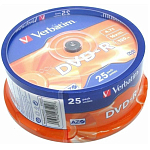 Диск DVD-R Verbatim 4.7Gb 16x Cake Box-25 (43730)