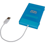 Внешний корпус SATA HDD/SSD AgeStar SUBCP1 пластик, синий