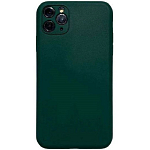 Cиликоновый чехол CTR для iPhone 11 Pro Max с отверстием под камеры (темно-зеленый)