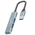 USB-Хаб EARLDOM ET-HUB09, 3USB , серебро