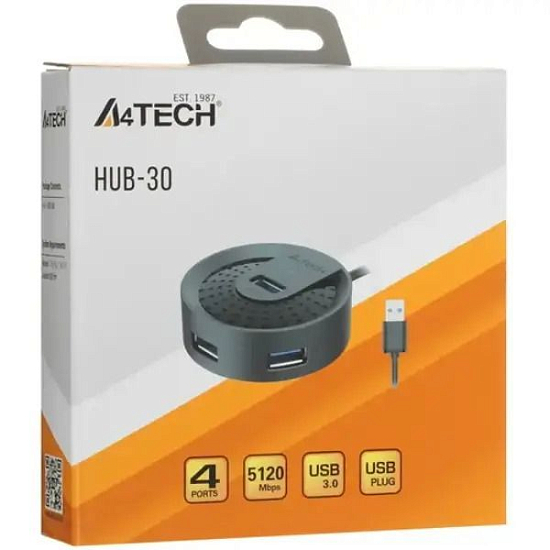 USB-Хаб A4TECH HUB-30, 4порта, белый