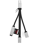 USB-Хаб EARLDOM ET-HUB18C, USB 3.0, Type-C, USB 2.0, TF/SD карта, чёрный