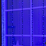 Гирлянда "Водопад", 2 × 1.5 м, свечение синее, 8 режимов, IP44