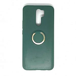 Задняя накладка Zibelino Soft Case с кольцом для Xiaomi Redmi 9 темно-зеленый
