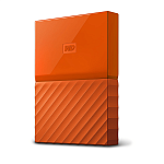 Внешний жёсткий диск 2.5" 1Tb WD My Passport (WDBBEX0010BOR-EEUE) оранжевый, USB 3.0