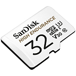 Micro SD 32Gb SanDisk Class 10 High Endurance Video Monitoring Card UHS-I U3 V30 (100 Mb/s) + адаптер SD