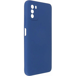 Задняя накладка PERO LIQUID SILICONE для Xiaomi POCO M3 Pro голубой