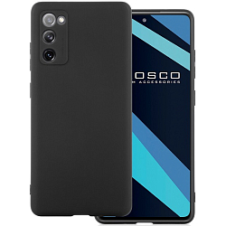Cиликоновый чехол ROSCO для Samsung Galaxy S20FE (Черный), матовый