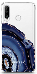 Задняя накладка GRESSO для Huawei Mate 30 Lite. Коллекция "Drama Queen". Модель "Blue Agate".