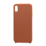 Силиконовый чехол NEYPO для iPhone XS MAX матовый, коричневый (Soft Matte)