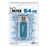 USB 64Gb MIREX ELF синий (ecopack)