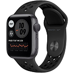 Часы Apple Watch Series 6 GPS, 40 мм, (MOOX3RU/A) Space Grey/Black, Sport Band Nike+ (RU) (Поврежденная упаковка)