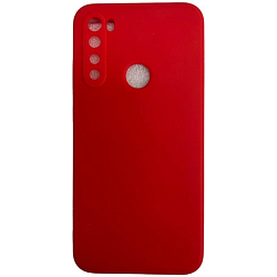 Задняя накладка ZIBELINO Soft Matte для Xiaomi Redmi Note 8 2021/2019 (красный) с микрофиброй
