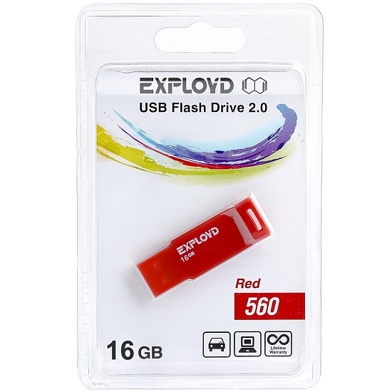 USB 16Gb Exployd 560 Red