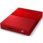 Внешний жёсткий диск 2.5" 1Tb WD My Passport (WDBBEX0010BRD-EEUE) красный, USB 3.0