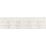 Наклейка на клавиатуру D2 Tech SF-01W, русский шрифт, белый цвет на прозрачном фоне
