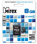 Micro SD  8Gb Mirex Class 4 c адаптером