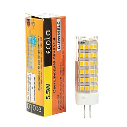 Лампа светодиодная ECOLA G4 5.5W/2800K Corn Micro 57x16