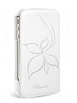 Чехол футляр-книга GRESSO для iPhone 5 белый. Венеция