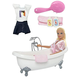 Игровой набор с куклой DEFA Lucy "Ванные процедуры" (29 см, аксесс., в ассорт.)
