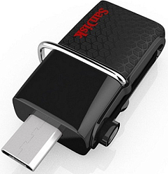 USB 16Gb SanDisk Ultra Android Dual Drive OTG, Black, USB 3.0