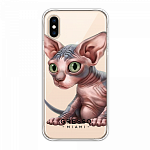 Задняя накладка GRESSO для iPhone XS Max. Коллекция "Let’s Be Friends!". Модель "Sphynx Kitten".