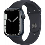 Часы Apple Watch Series 7 GPS, 45 мм, (MKN53) Midnight, Sport Band (AE)