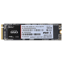 Накопитель SSD M.2 256Gb NETAC N930E Pro Series <NT01N930E-256G-E4X> Retail (PCI-E 3.1 x4, up to 2040/1270MBs, 3D TLC/QLC, NVMe 1.3, 22х80mm)