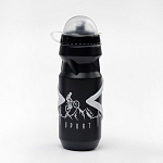 Бутылка для воды велосипедная 650 мл "Мастер К.", с креплением, чёрная   7611090