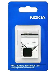 АКБ EURO для Nokia (BL-5B) 3220/3230/5140/5200/ 5300/6020/6070/6080/6120/7260/N80/N90 (890mAh)