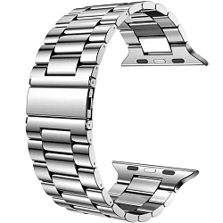 Металлический блочной ремешок NONAME для Apple Watch (series 1-9 SE) 42/44/45/49мм серебристый