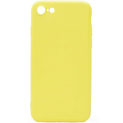 Cиликоновый чехол CTR для iPhone 7/8 с отверстием под камеры (желтый)