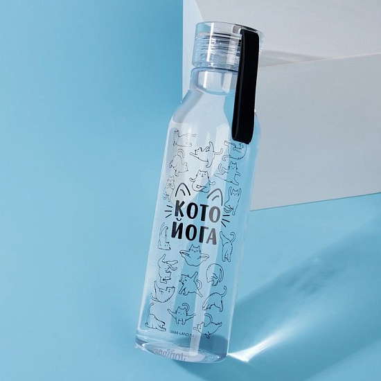 Бутылка для воды "Кото йога", 700 мл    7364690