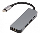 USB-Хаб REXANT Type-C на 4 порта: 1xHDMI/2xUSB 3.0 PD/1xType-C PD