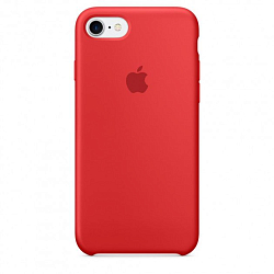 Задняя накладка SILICONE CASE для iPhone 7/8 красная (не оригинал)