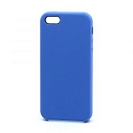 Силиконовый чехол FAISON для iPhone 5/5S/SE, №07, Silicon Case, матовый, синий