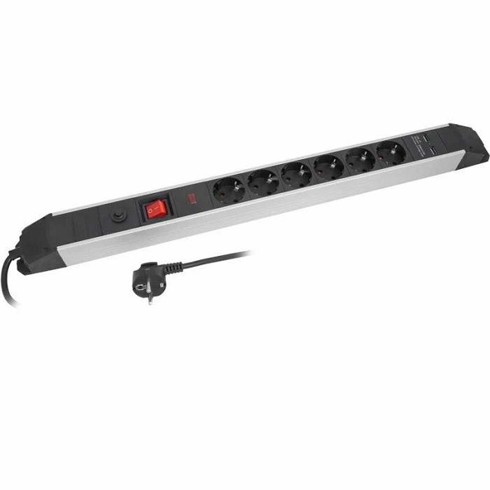 Сетевой фильтр  1.5м СТАРТ SP 6x1 ZDVT, 2USB, 6 розеток