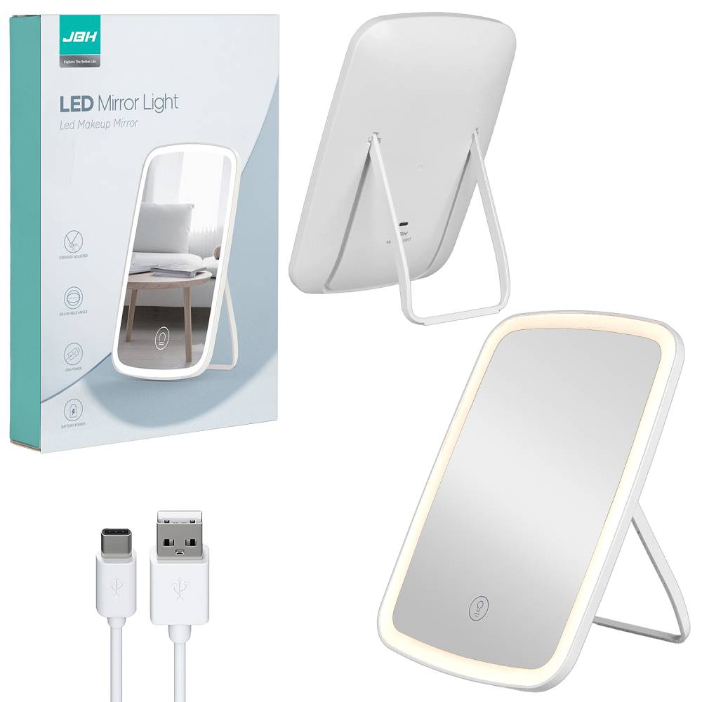 Зеркало для макияжа с подсветкой A3 JBH белое