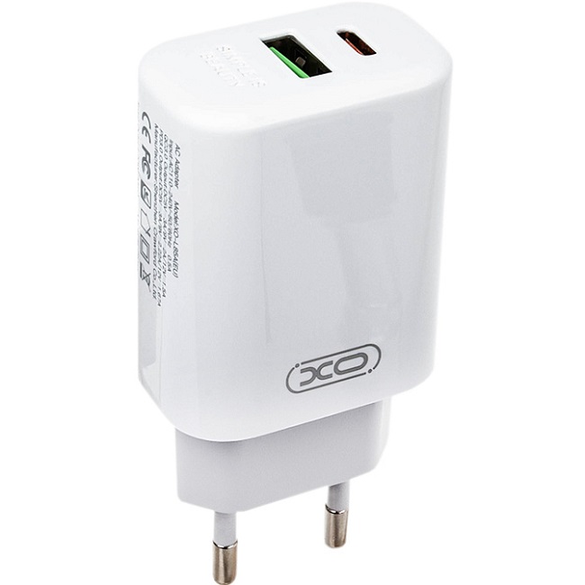 Сетевое ЗУ 1USB/1Type-C 3A XO-L85A белое