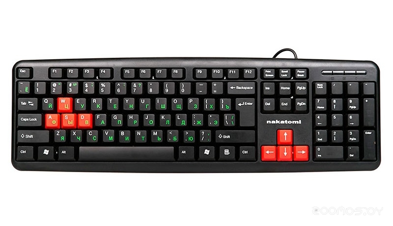 Клавиатура Nakatomi KN-02U черная, USB