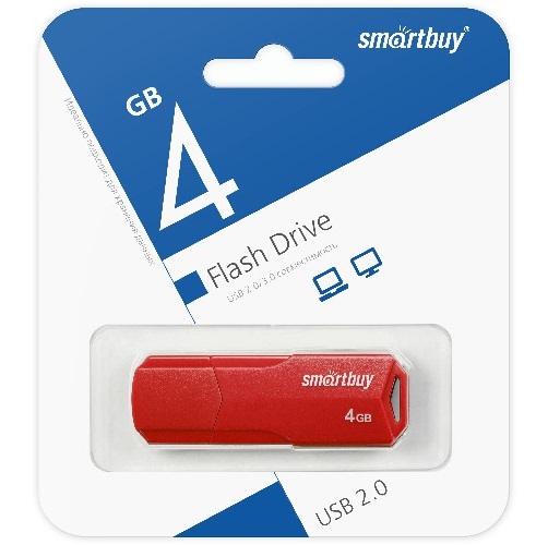 USB 4Gb SMARTBUY Clue красный